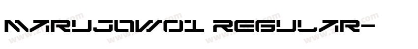 MarujoW01 Regular字体转换
